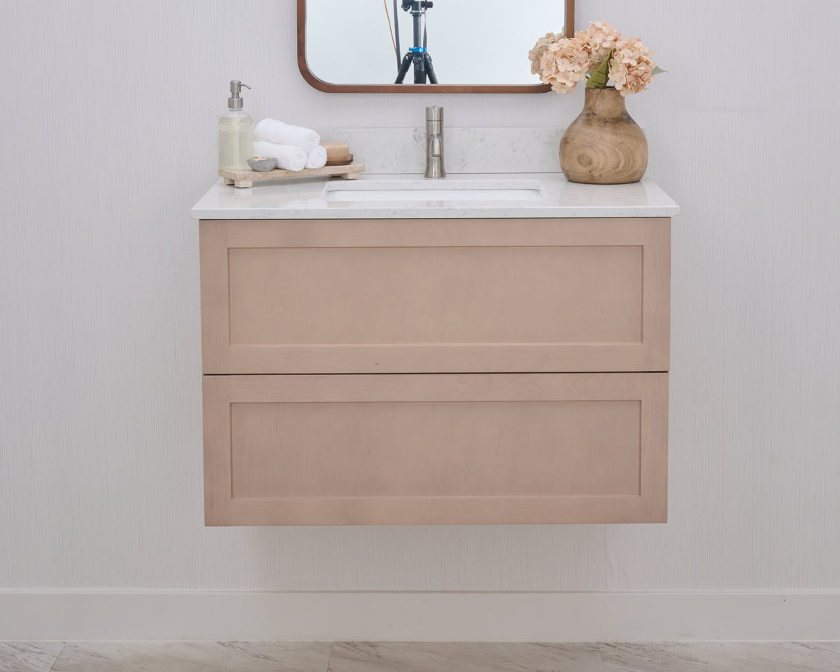 Gunner 36" Wall Mount Slab Door Bathroom Vanity