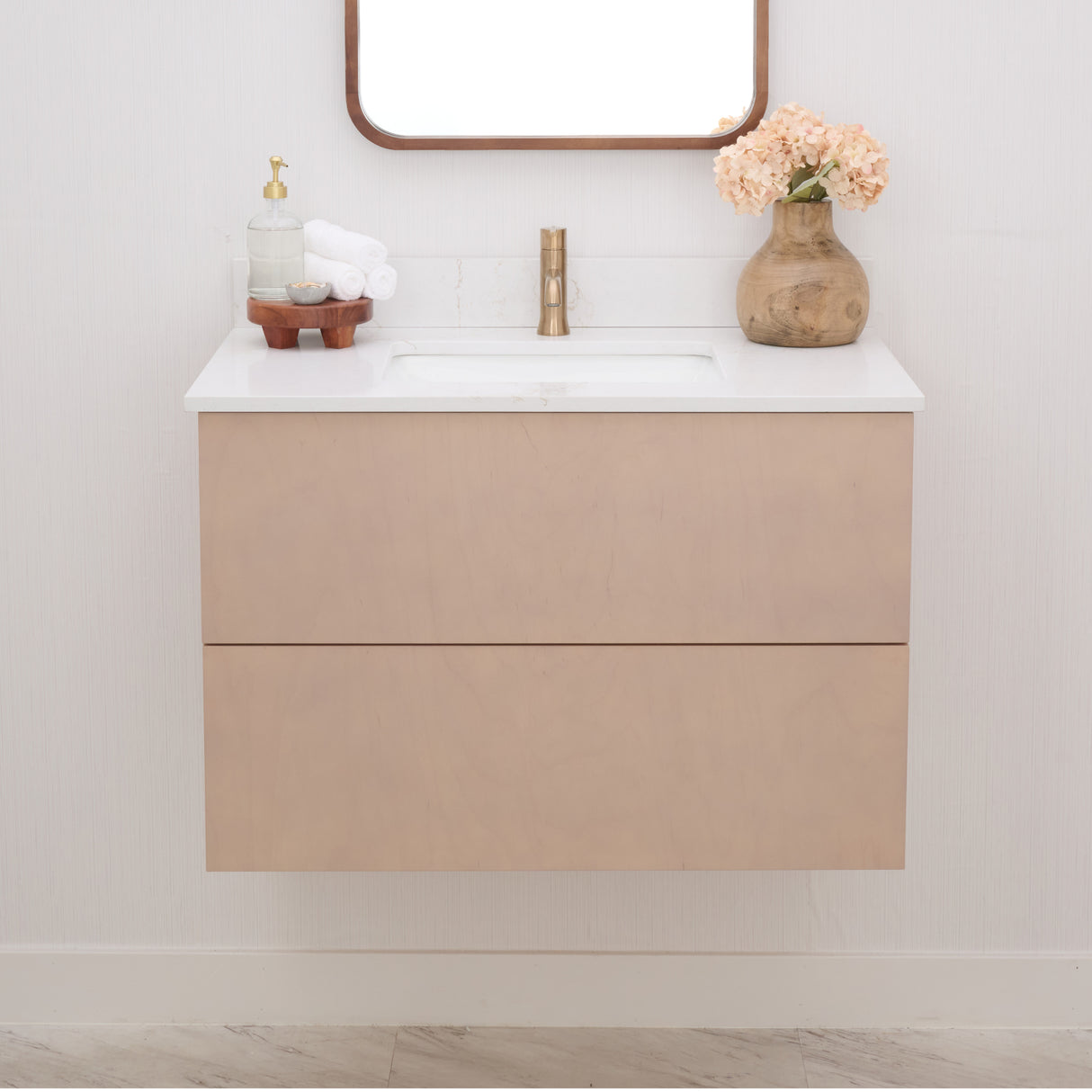 Gunner 36" Wall Mount Slab Door Bathroom Vanity