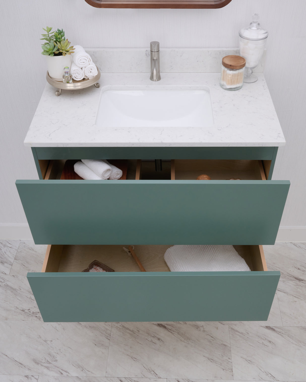 Gunner 36" Wall Mount Slab Door Bathroom Vanity
