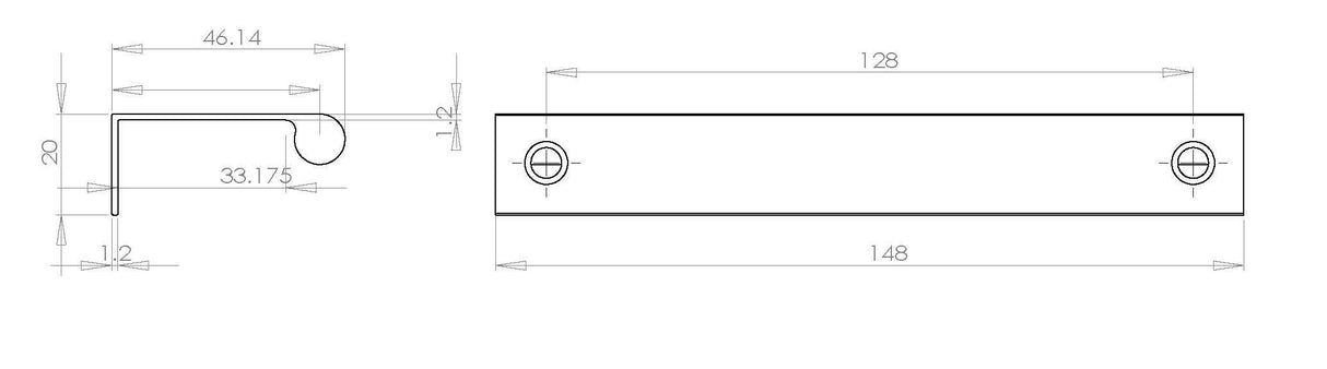 Vanity Hardware - Edge Pull