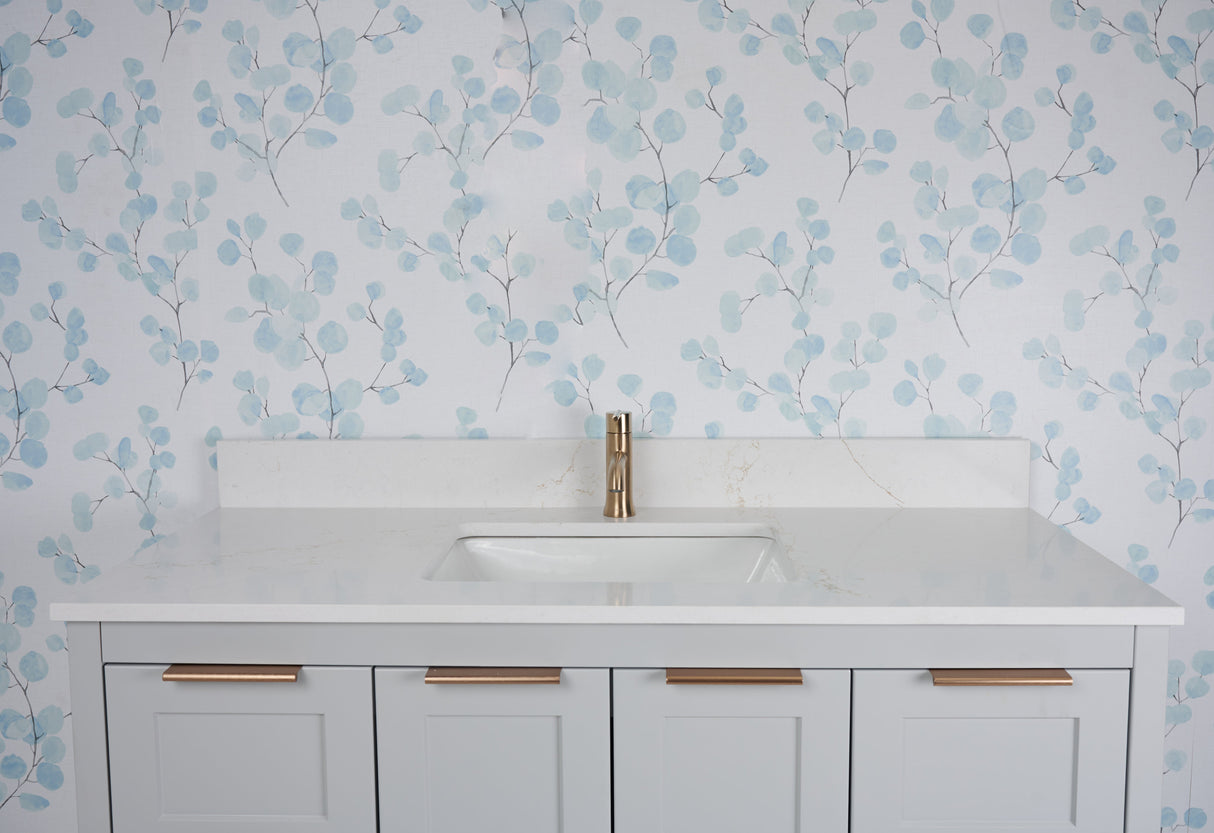 49x22 VALOR GOLD QUARTZ VANITY TOP