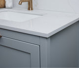 37x22 VALOR GOLD QUARTZ VANITY TOP