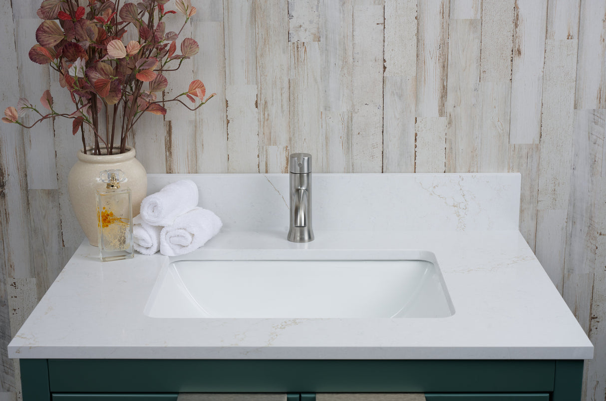 31x22 VALOR GOLD QUARTZ VANITY TOP