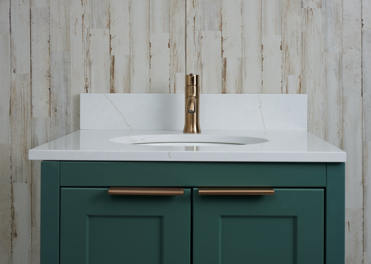 25x22 VALOR GOLD QUARTZ VANITY TOP