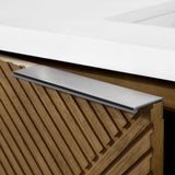 WYLDER 36IN VANITY IN ALMOND LATTE WITH WHITE QUARTZ TOP & CERAMIC BASIN