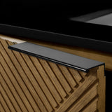 WYLDER 36IN VANITY IN ALMOND LATTE WITH BLACK GRANITE TOP & CERAMIC BASIN