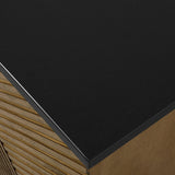 WYLDER 36IN VANITY IN ALMOND LATTE WITH BLACK GRANITE TOP & CERAMIC BASIN