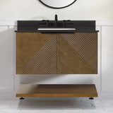 WYLDER 36IN VANITY IN ALMOND LATTE WITH BLACK GRANITE TOP & CERAMIC BASIN