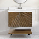 WYLDER 30IN VANITY IN ALMOND LATTE WITH WHITE QUARTZ TOP & CERAMIC BASIN