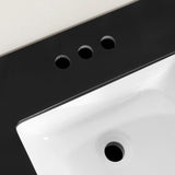 WYLDER 30IN VANITY IN ALMOND LATTE WITH BLACK GRANITE TOP & CERAMIC BASIN