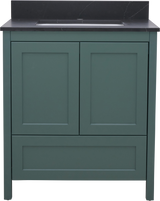 Hanleigh 30 in. Vanity with Shaker Doors in Warm Willow