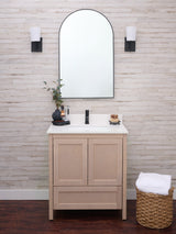 Hanleigh 30 in. Vanity with Shaker Doors in Washed Maple