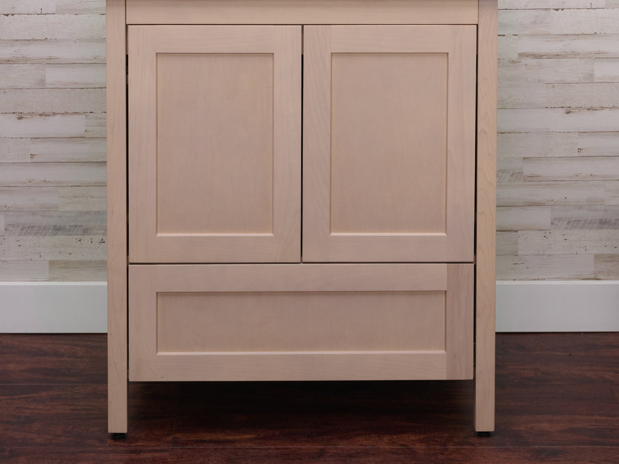 Hanleigh 30 in. Vanity with Shaker Doors in Washed Maple