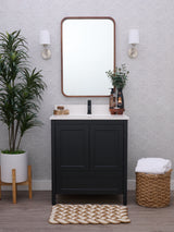 Hanleigh 30 in. Vanity with Shaker Doors in Dark Horse