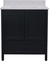 Hanleigh 30 in. Vanity with Shaker Doors in Dark Horse