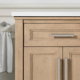 SCARLETT 60IN VANITY IN SAHARA BIRCH WITH WHITE QUARTZ TOP & CERAMIC BASIN