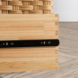 SCARLETT 42IN VANITY IN SAHARA BIRCH WITH WHITE QUARTZ TOP & CERAMIC BASIN