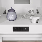 SCARLETT 42IN VANITY IN WHITE WITH WHITE QUARTZ TOP & CERAMIC BASIN