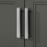 SCARLETT 60IN VANITY IN CHARCOAL GREY WITH WHITE QUARTZ TOP & CERAMIC BASIN