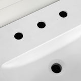 SCARLETT 60IN VANITY IN DOVE GREY WITH WHITE QUARTZ TOP & CERAMIC BASIN