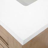 SCARLETT 60IN VANITY IN SAHARA BIRCH WITH WHITE QUARTZ TOP & CERAMIC BASIN