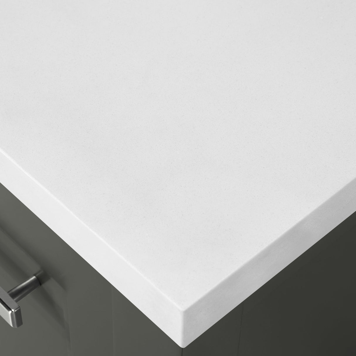 SCARLETT 42IN VANITY IN CHARCOAL GREY WITH WHITE QUARTZ TOP & CERAMIC BASIN