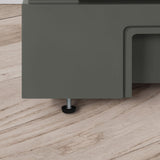 SCARLETT 42IN VANITY IN CHARCOAL GREY WITH WHITE QUARTZ TOP & CERAMIC BASIN