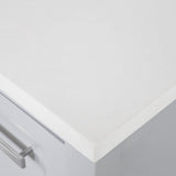 SCARLETT 42IN VANITY IN DOVE GREY WITH WHITE QUARTZ TOP & CERAMIC BASIN