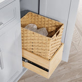 SCARLETT 42IN VANITY IN DOVE GREY WITH WHITE QUARTZ TOP & CERAMIC BASIN