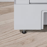 SCARLETT 42IN VANITY IN DOVE GREY WITH WHITE QUARTZ TOP & CERAMIC BASIN