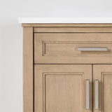 SCARLETT 42IN VANITY IN SAHARA BIRCH WITH WHITE QUARTZ TOP & CERAMIC BASIN