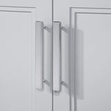 SCARLETT 36IN VANITY IN DOVE GREY WITH WHITE QUARTZ TOP & CERAMIC BASIN