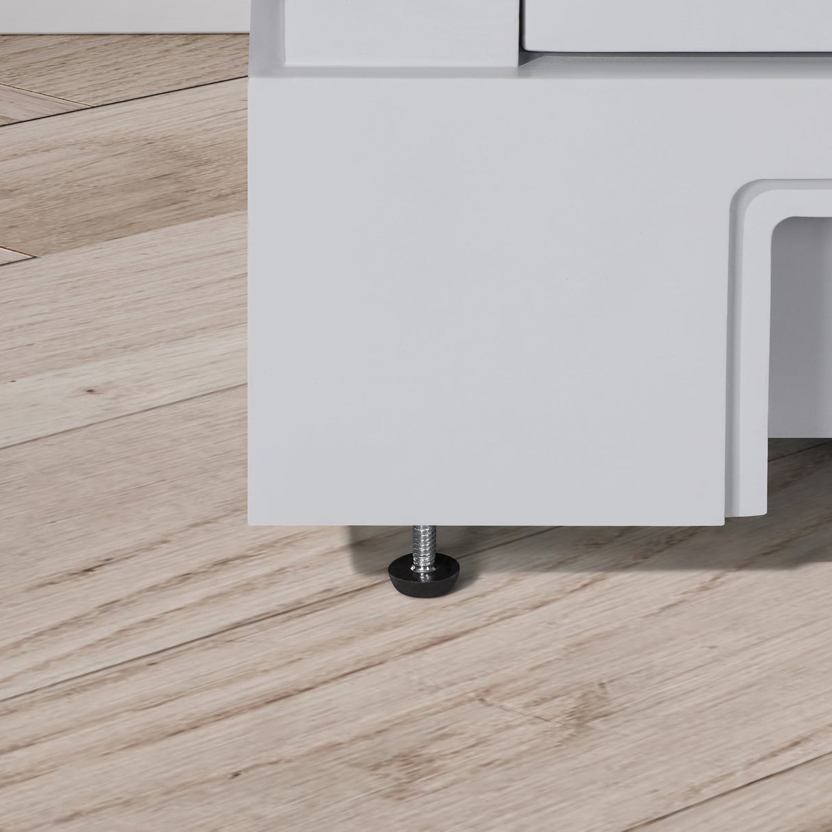 SCARLETT 36IN VANITY IN DOVE GREY WITH WHITE QUARTZ TOP & CERAMIC BASIN