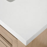 SCARLETT 36IN VANITY IN SAHARA BIRCH WITH WHITE QUARTZ TOP & CERAMIC BASIN