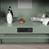SCARLETT 36IN VANITY IN SAGE GREEN WITH WHITE QUARTZ TOP & CERAMIC BASIN