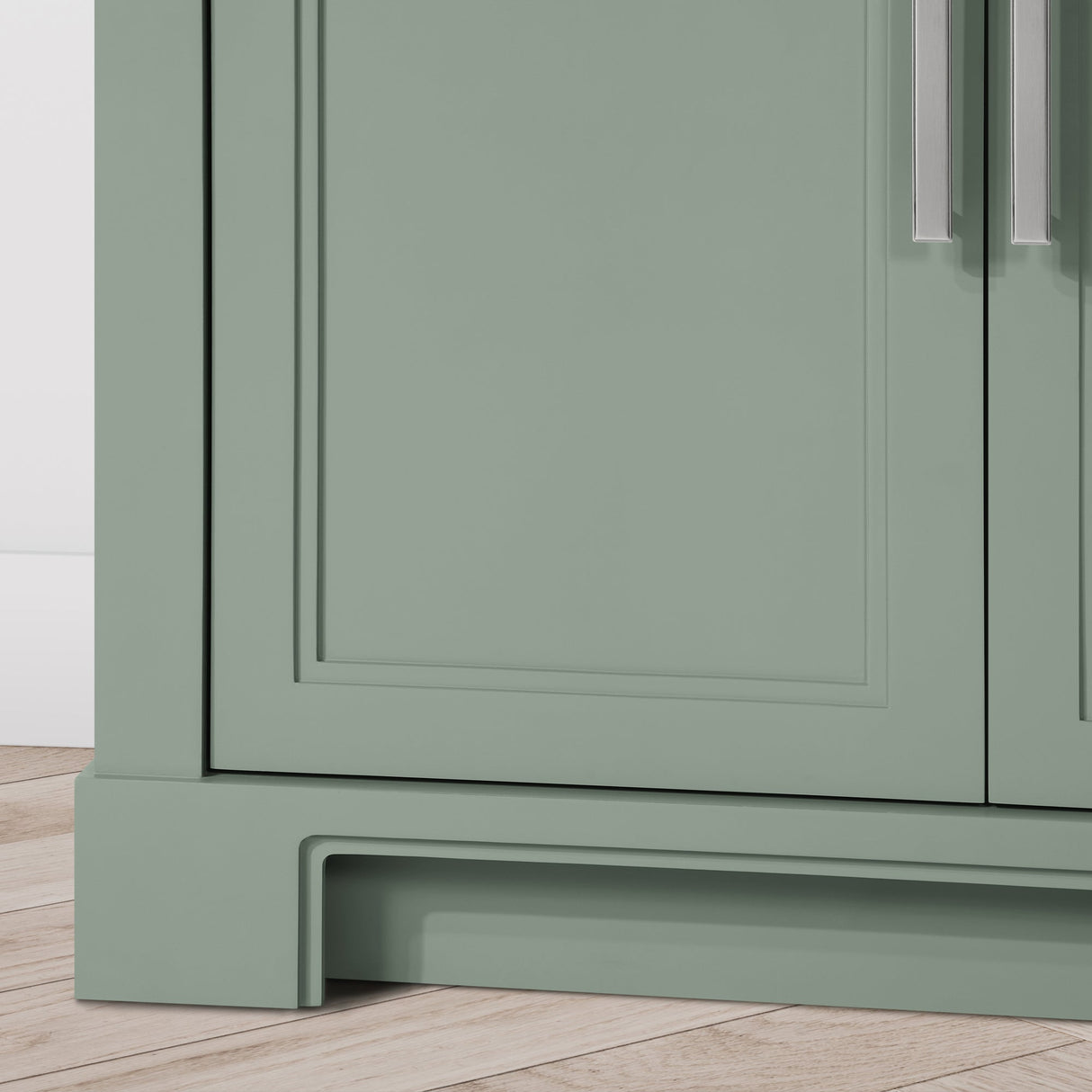 SCARLETT 36IN VANITY IN SAGE GREEN WITH WHITE QUARTZ TOP & CERAMIC BASIN