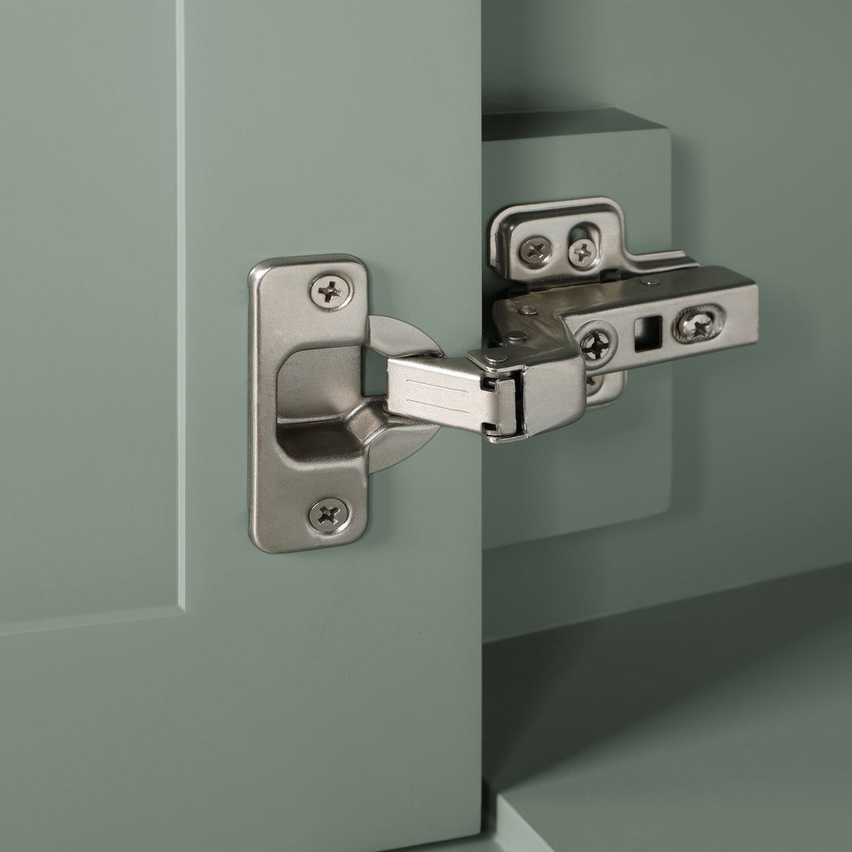 SCARLETT 36IN VANITY IN SAGE GREEN WITH WHITE QUARTZ TOP & CERAMIC BASIN