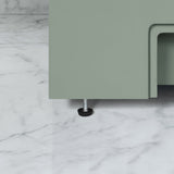 SCARLETT 36IN VANITY IN SAGE GREEN WITH WHITE QUARTZ TOP & CERAMIC BASIN