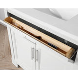 SCARLETT 36IN VANITY IN WHITE WITH WHITE QUARTZ TOP & CERAMIC BASIN