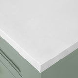 SCARLETT 30IN VANITY IN SAGE GREEN WITH WHITE QUARTZ TOP & CERAMIC BASIN
