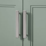 SCARLETT 30IN VANITY IN SAGE GREEN WITH WHITE QUARTZ TOP & CERAMIC BASIN