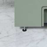 SCARLETT 30IN VANITY IN SAGE GREEN WITH WHITE QUARTZ TOP & CERAMIC BASIN
