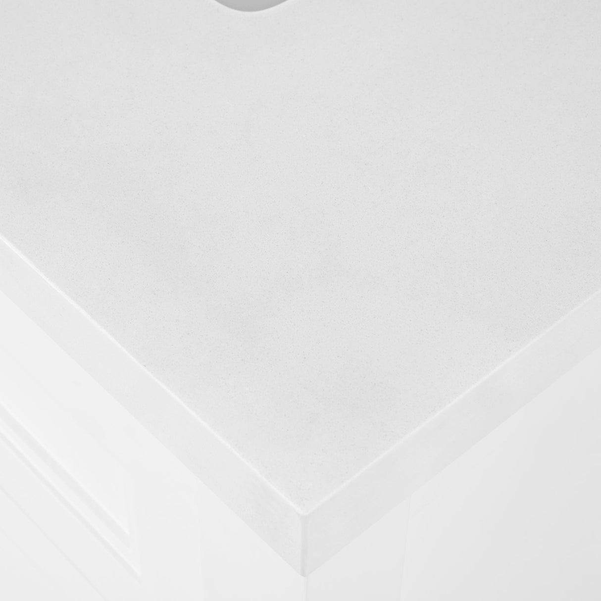 SCARLETT 30IN VANITY IN WHITE WITH WHITE QUARTZ TOP & CERAMIC BASIN