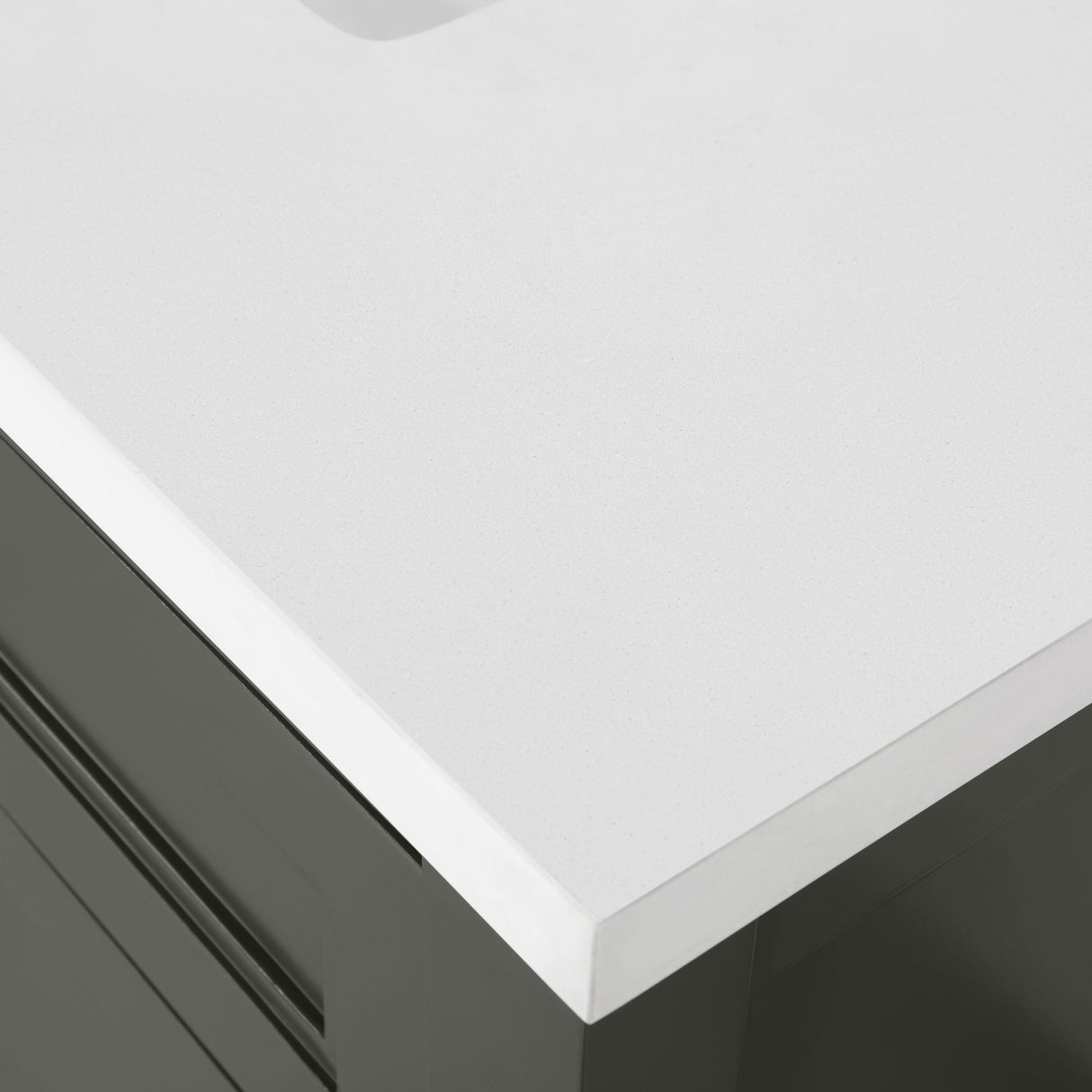 SCARLETT 36IN VANITY IN CHARCOAL GOAL WITH WHITE QUARTZ TOP & CERAMIC BASIN