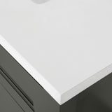 SCARLETT 36IN VANITY IN CHARCOAL GOAL WITH WHITE QUARTZ TOP & CERAMIC BASIN