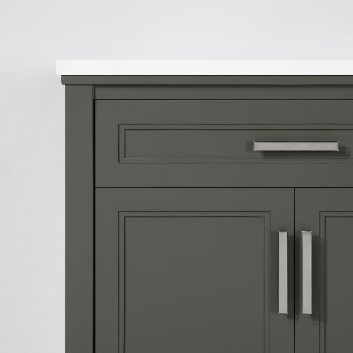 SCARLETT 36IN VANITY IN CHARCOAL GOAL WITH WHITE QUARTZ TOP & CERAMIC BASIN