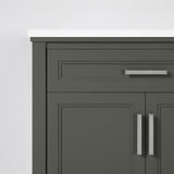 SCARLETT 36IN VANITY IN CHARCOAL GOAL WITH WHITE QUARTZ TOP & CERAMIC BASIN