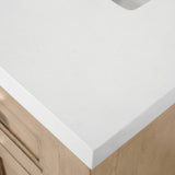 SCARLETT 24IN VANITY IN SAHARA BIRCH WITH WHITE QUARTZ TOP & CERAMIC BASIN