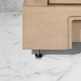 SCARLETT 24IN VANITY IN SAHARA BIRCH WITH WHITE QUARTZ TOP & CERAMIC BASIN