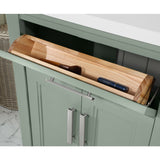 SCARLETT 24IN VANITY IN SAGE GREEN WITH WHITE QUARTZ TOP & CERAMIC BASIN